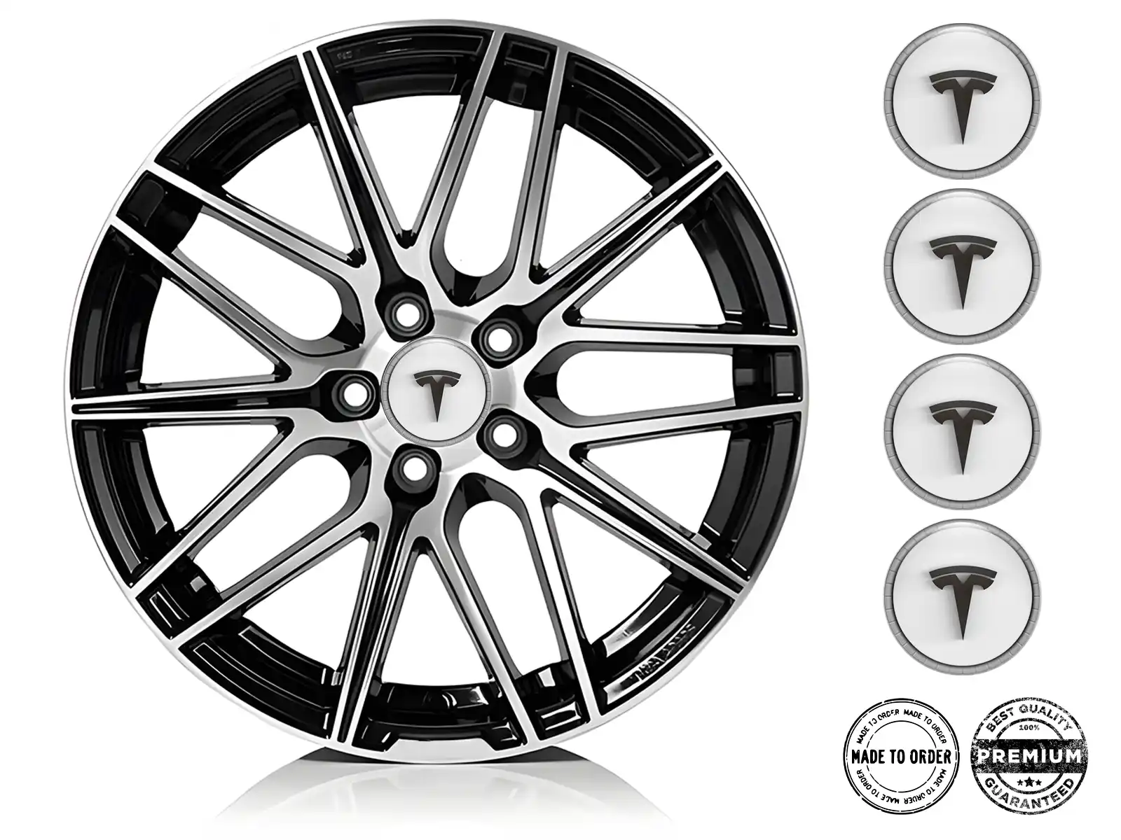 Tesla Emblemas de Rueda Estilo Etiquetas de Cúpula Alta Calidad